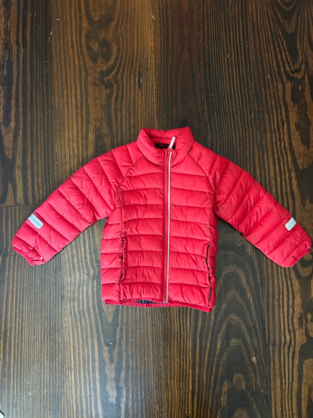 Polarn O. Pyret Red and Black Kids Puffer Jacket